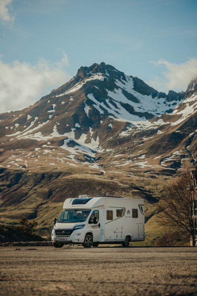 Explore the freedom of RV camping with stunning mountain views.